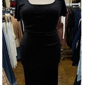 Elegant Black Velvet Dress